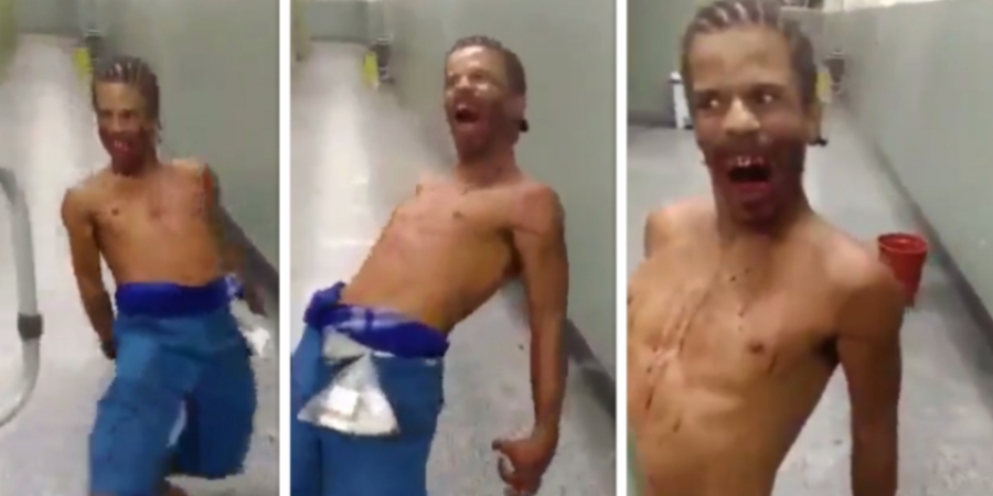 Real life zombie tries to attack prison staff in Rio
