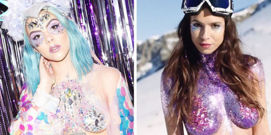 You best get to a festival pronto as 'glitter boobs' are all the rage
