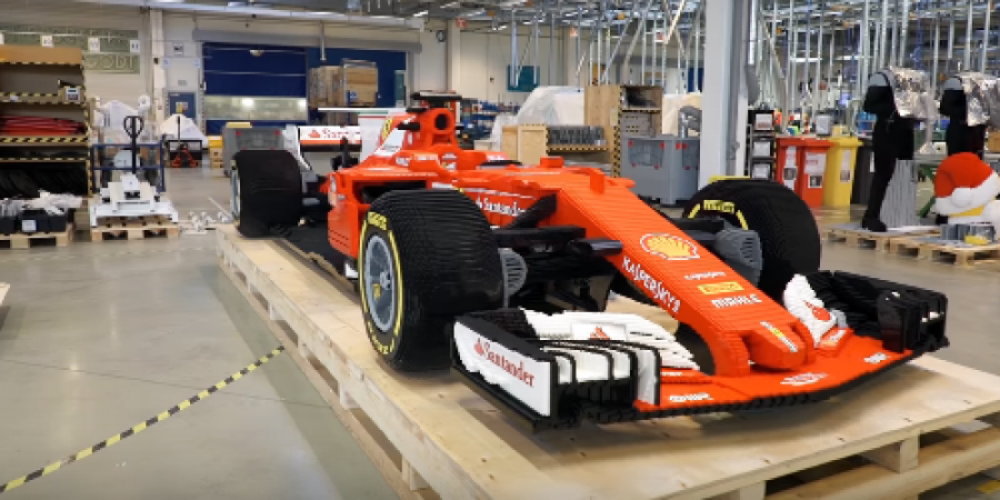 This lifesize LEGO model of a Ferrari F1 car is ridiculous!