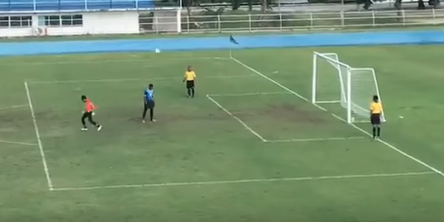 Probably the most slapstick penalty you've ever seen!