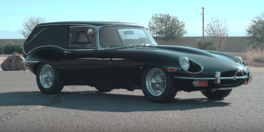 Get a load of this Jaguar E-Type hearse!