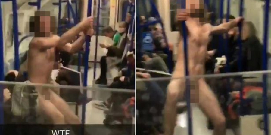 Drunk dude performs naked pole dance on London tube