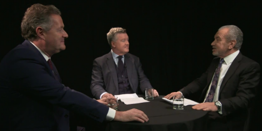 Watch Piers Morgan and Alan Sugar hype this weekend's north London derby