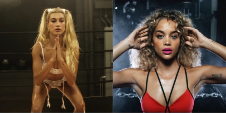 Hailey Baldwin and Jasmine Sanders are hot for the LOVE Magazine advent calendar!