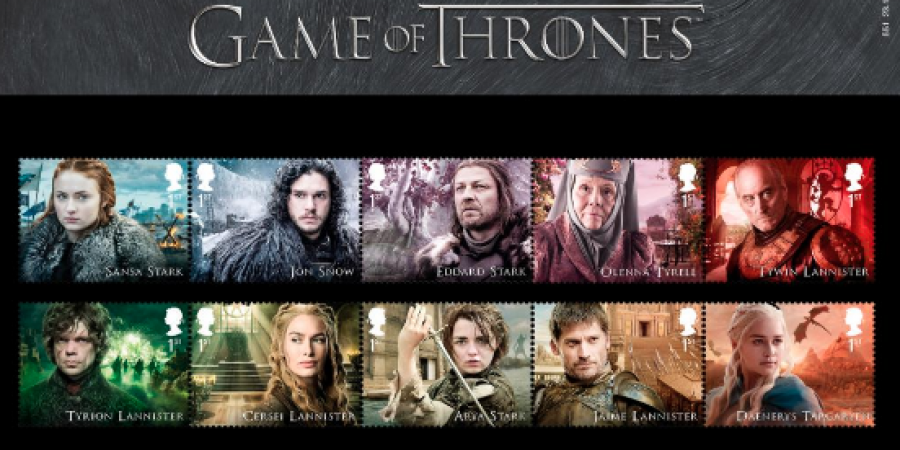 Goth up your post with these limited edition Game Of Thrones stamps