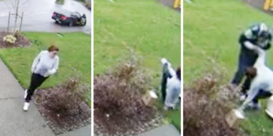 Package thief gets instant dose of karma