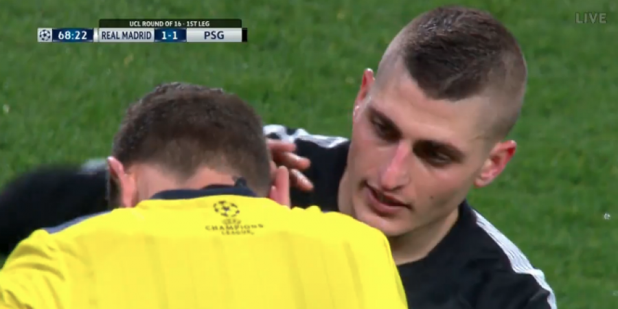 LOL at Neymar twatting the ref in the head last night