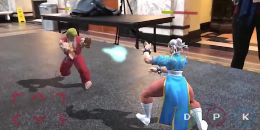 This AR Street Fighter II game lets you fight in the real world