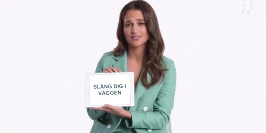 'Tomb Raider' star Alicia Vikander teaches you Swedish slang