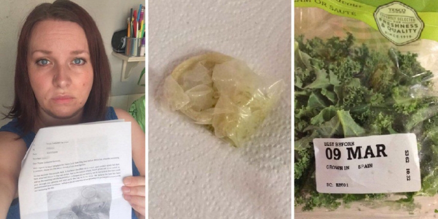 Woman finds used condom in bag of Tesco kale