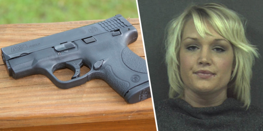 Woman caught with loaded handgun hidden up her chuff