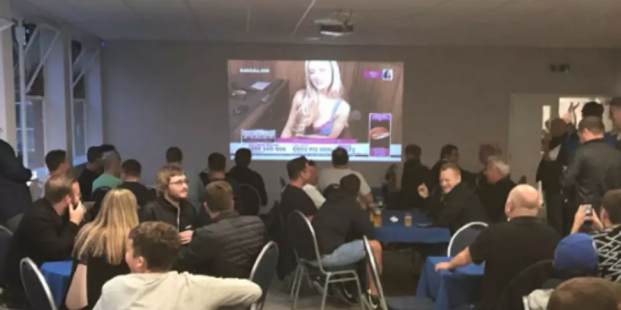 Someone put Babestation on the TVs at Bristol Rovers' ground last night