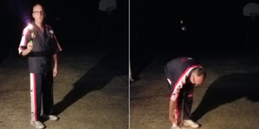 Trump supporter burns his Nike shoes in protest whilst he was still wearing them