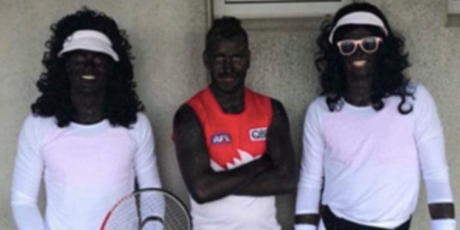 Aussie footballers wear blackface to impersonate Serena & Venus Williams
