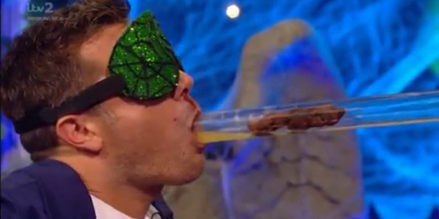 Gino D'Acampo tricked into eating shit on Celebrity Juice!