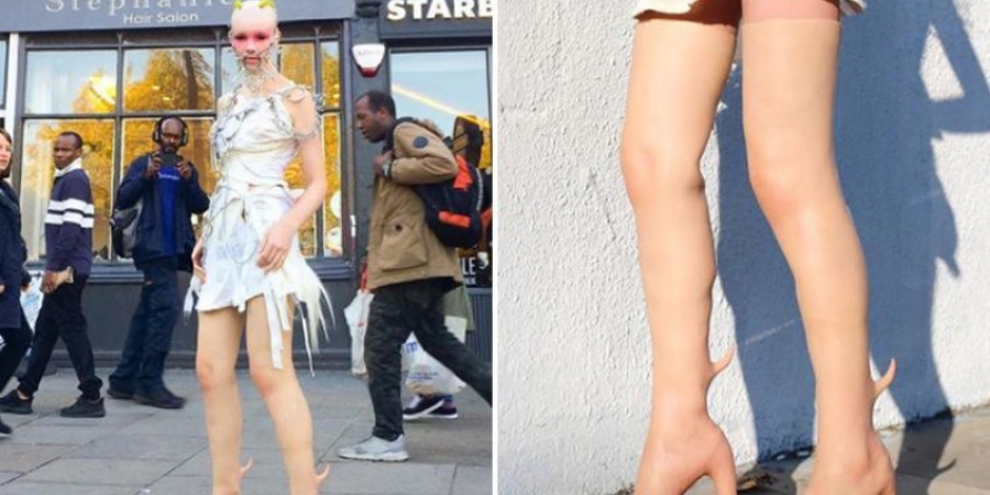 These high heeled 'skin boots' are freaking everybody out!