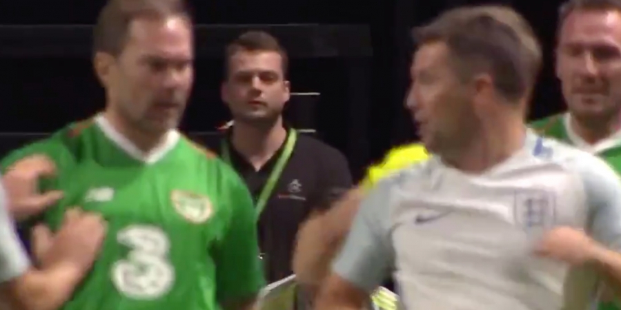 Well done Jason McAteer for kicking Michael Owen up the arse!