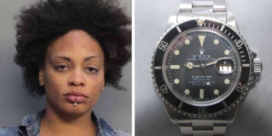 Woman caught with four stolen Rolex watches hidden up her chuff