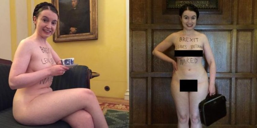 Richard Madeley interviews naked Brexit protester on Live TV
