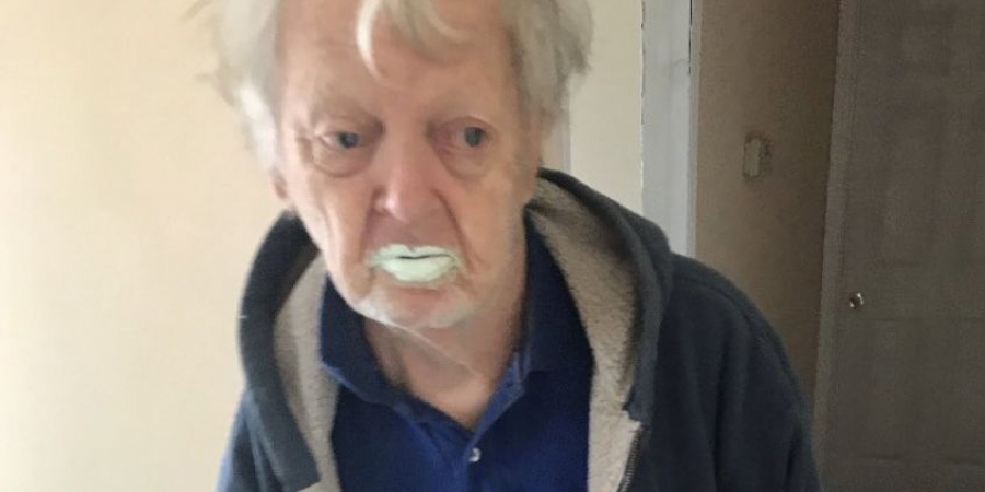 Grandad eats half a tin of paint after thinking it was yogurt
