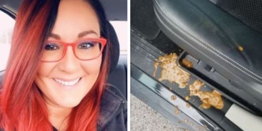 Woman finds random stranger taking a shit in her car