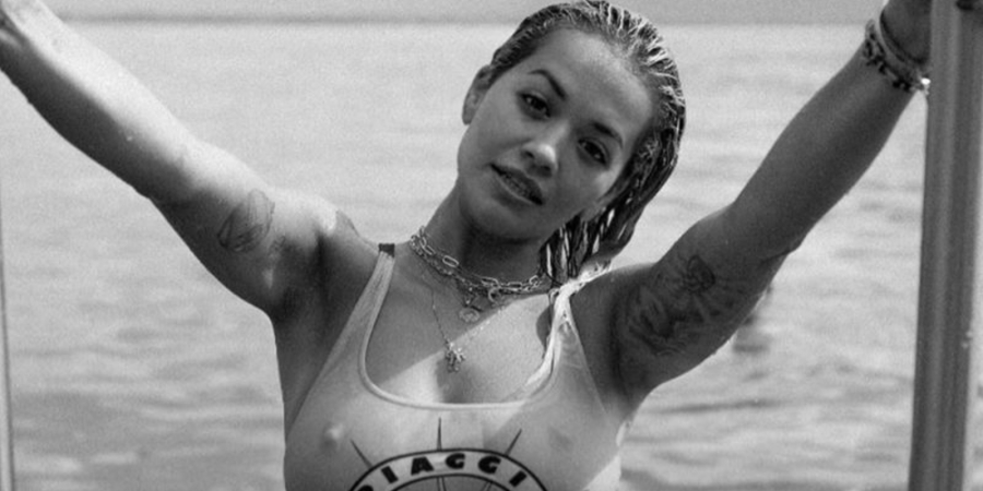 When Rita Ora goes swimming shit gets see-through!