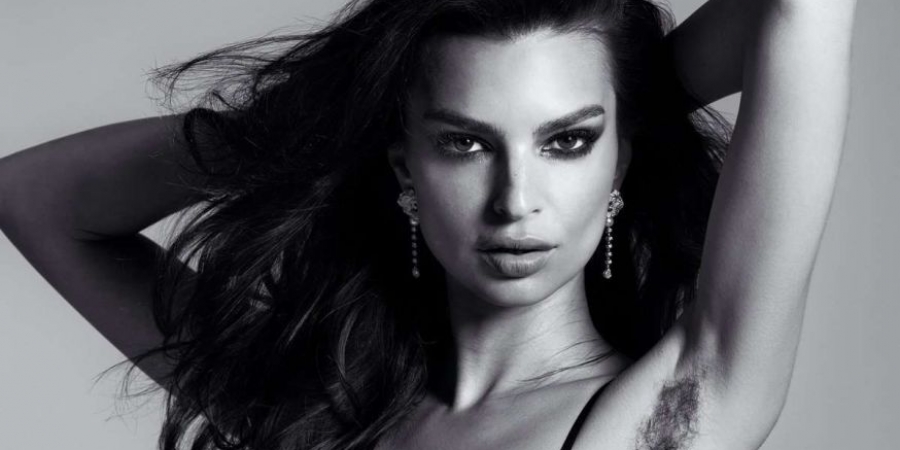 Emily Ratajkowski shows off her armpit hair!