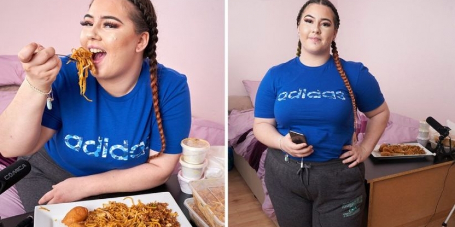 Woman quits job to eat 10,000 calorie meals on YouTube
