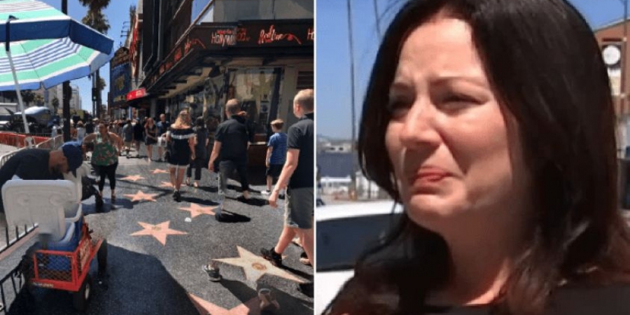 Homeless guy throws bucket of hot diarrhea in woman's face!