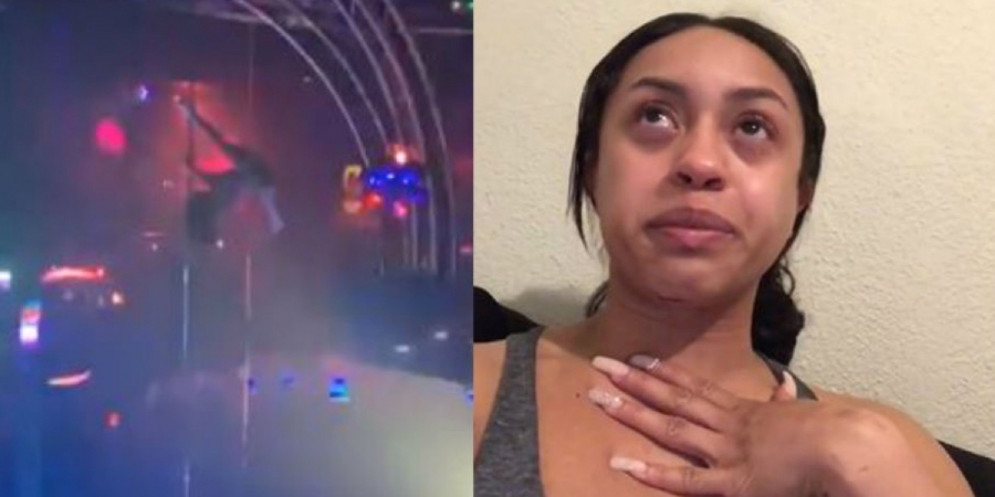 Stripper falls off pole & breaks jaw but keeps on twerking!