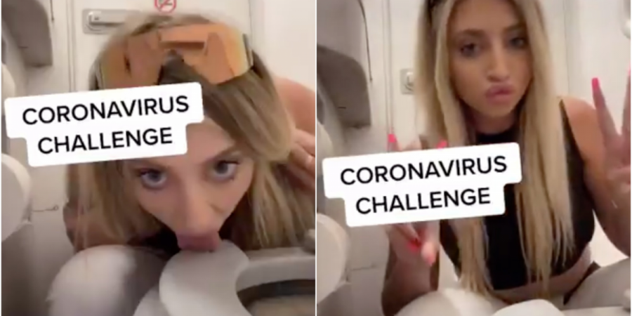 Toilet-seat licker started ‘Coronavirus Challenge’ because she wanted attention!