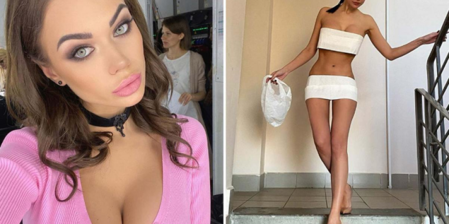 This Russian modelâ€™s toilet paper dress is pissing everyone off!