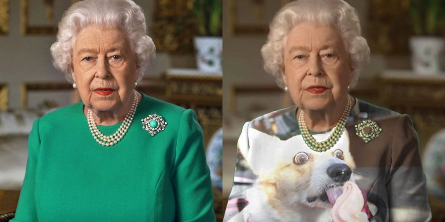 Photoshoppers went in on the Queen's bright green dress