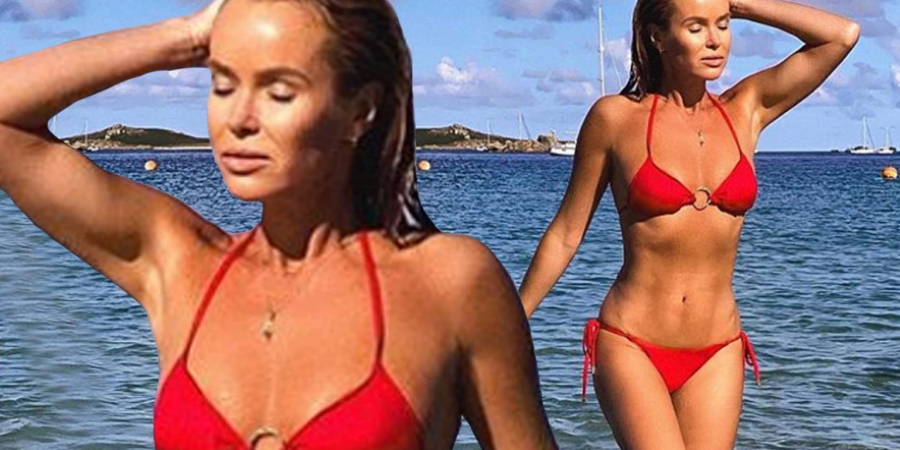 The internet pervs go wild over Amanda Holden’s bikini shots