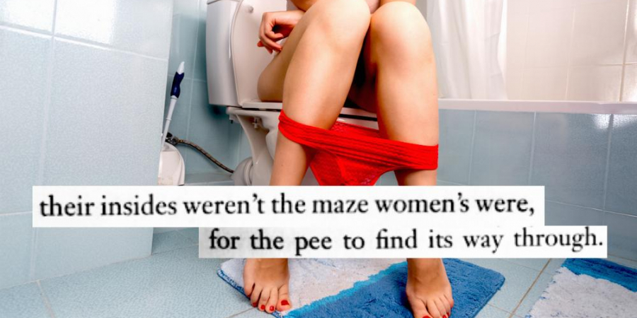 This male author knows nothing about how women pee