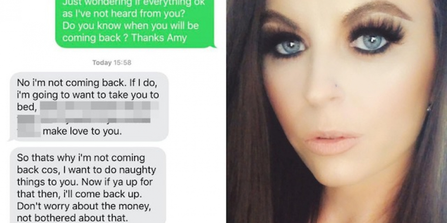 Builder refused to finish customer's job unless unless she shagged him