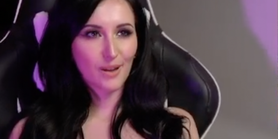 Jasmine Loux is a topless gamer girl